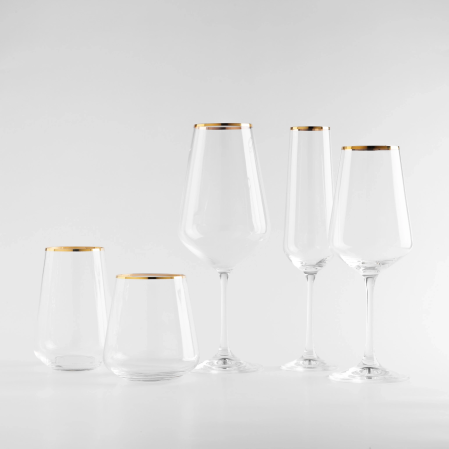 Meringue 4'lü Kristal Kırmızı Şarap Kadehi 550 cc - 5