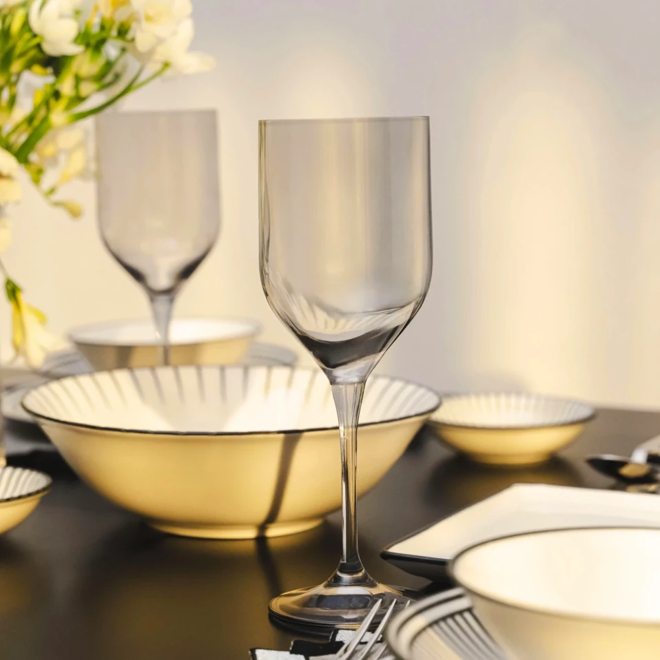 Sunset Kristal Kırmızı Şarap Kadehi Antrasit 400 cc - 4