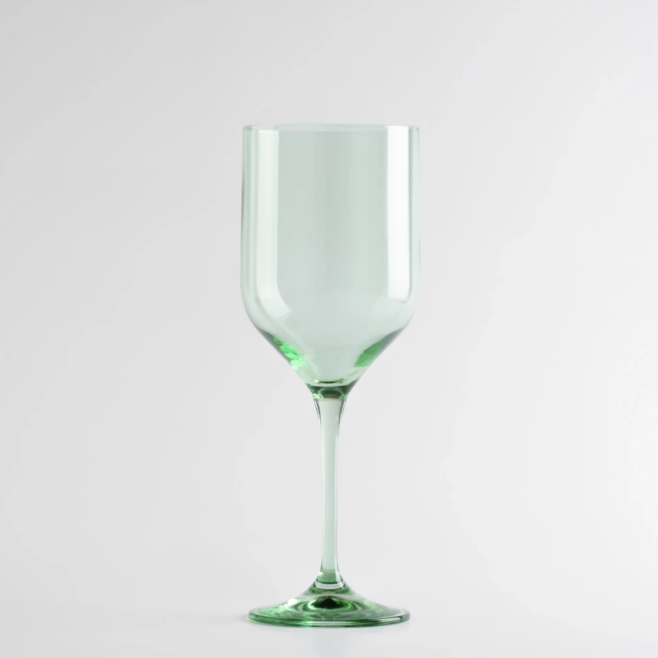 Sunset Kristal Kırmızı Şarap Kadehi Yeşil 400 cc - 1