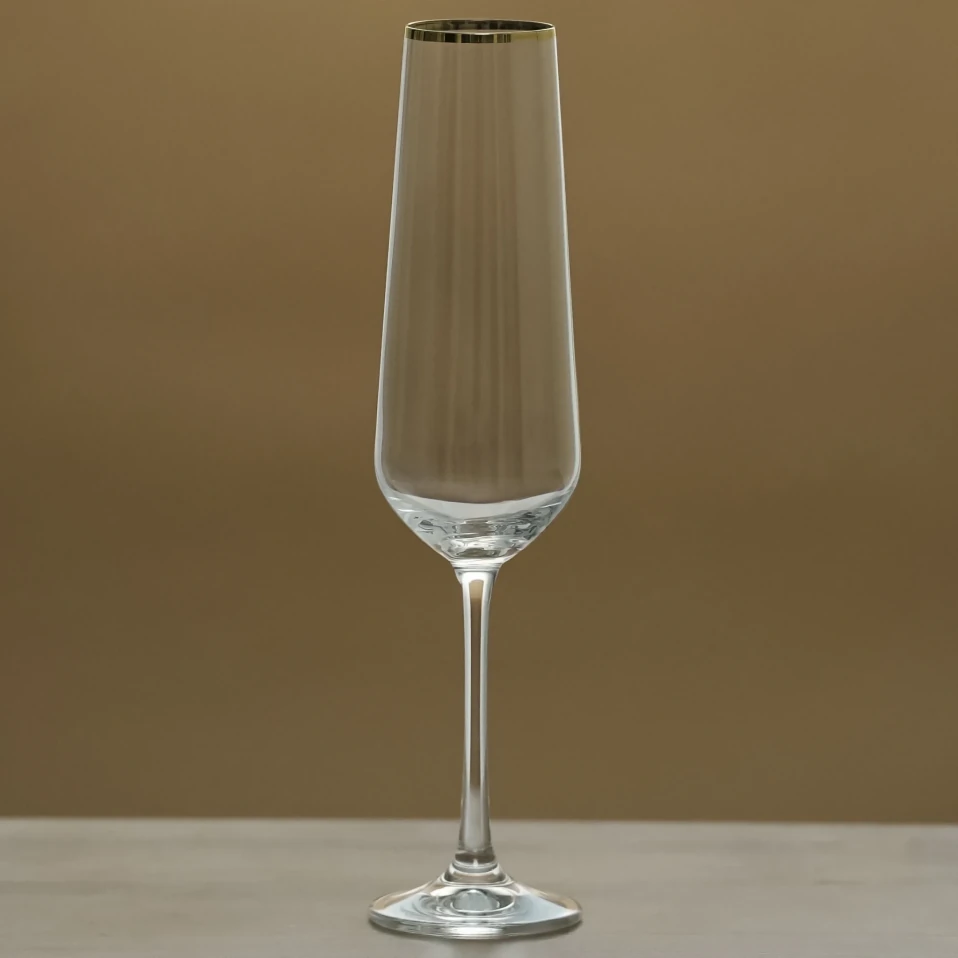 Meringue Kristal Şampanya Kadehi 200 cc - 1