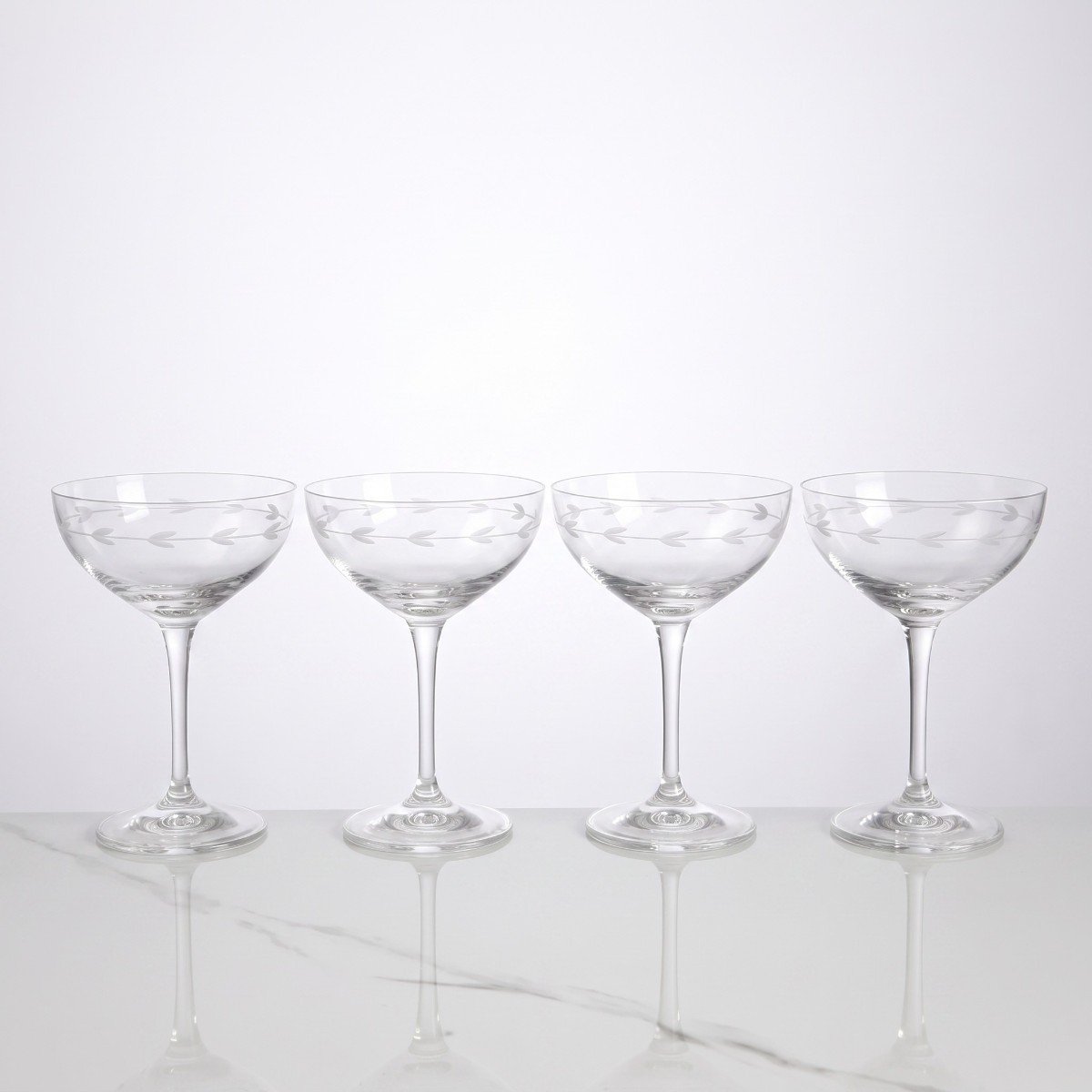 Rythym 4'lü Kristal Şampanya Kadehi 220 cc - 1