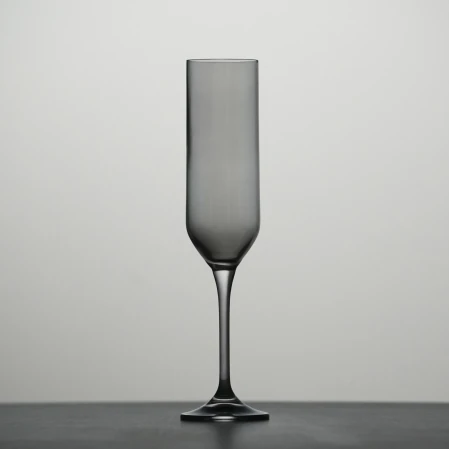 Sunset Kristal Şampanya Kadehi Antrasit 200 cc - 2