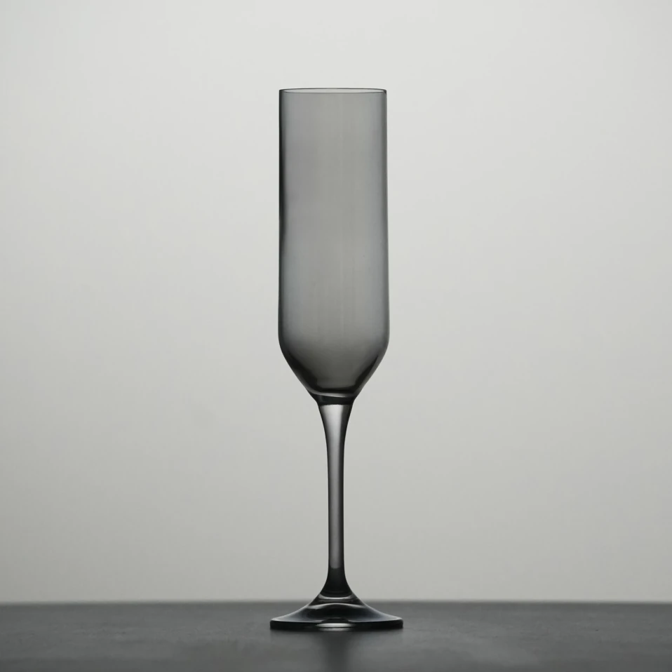 Sunset Kristal Şampanya Kadehi Antrasit 200 cc - 2
