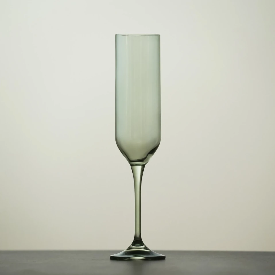 Sunset Kristal Şampanya Kadehi Yeşil 200 cc - 2