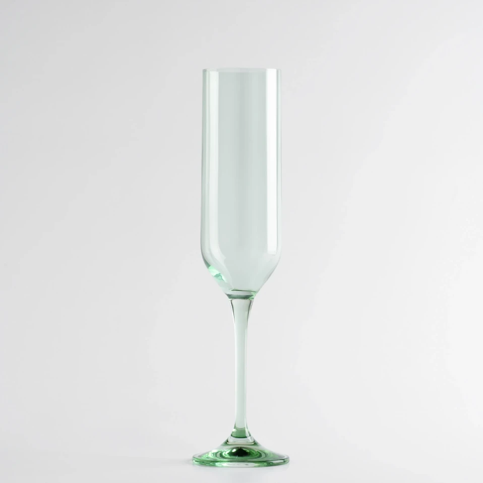 Sunset Kristal Şampanya Kadehi Yeşil 200 cc - Qua Home