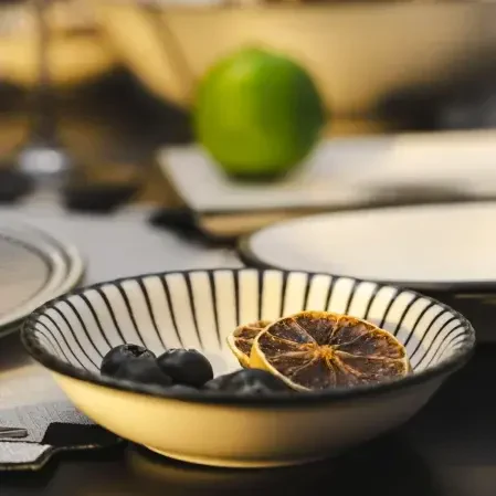 Aspen Siyah Çizgili Servis Kasesi 11 cm - 2