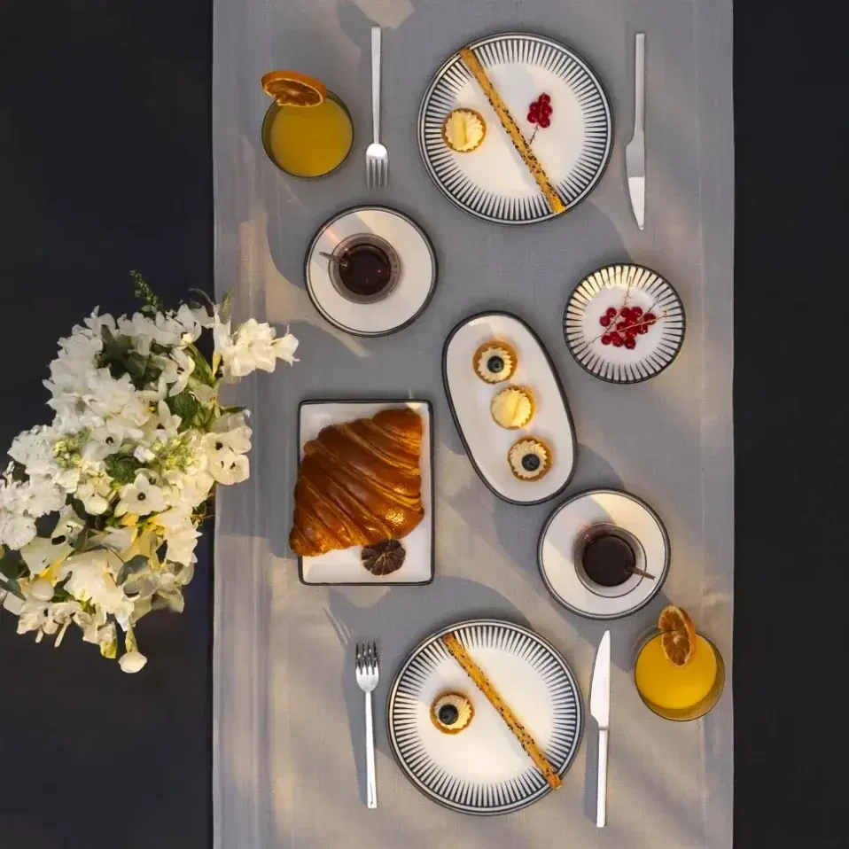 Aspen Siyah Çizgili Servis Kasesi 11 cm - 6