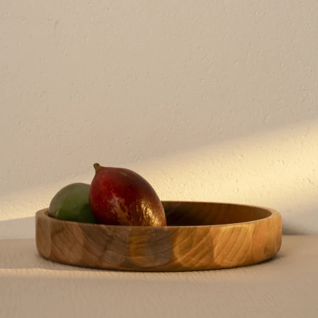 Tino Ceviz Ahşap Kase 30x30x7.5 cm - 2