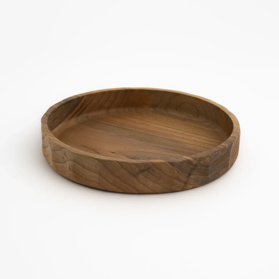 Tino Ceviz Ahşap Kase 30x30x7.5 cm - 3