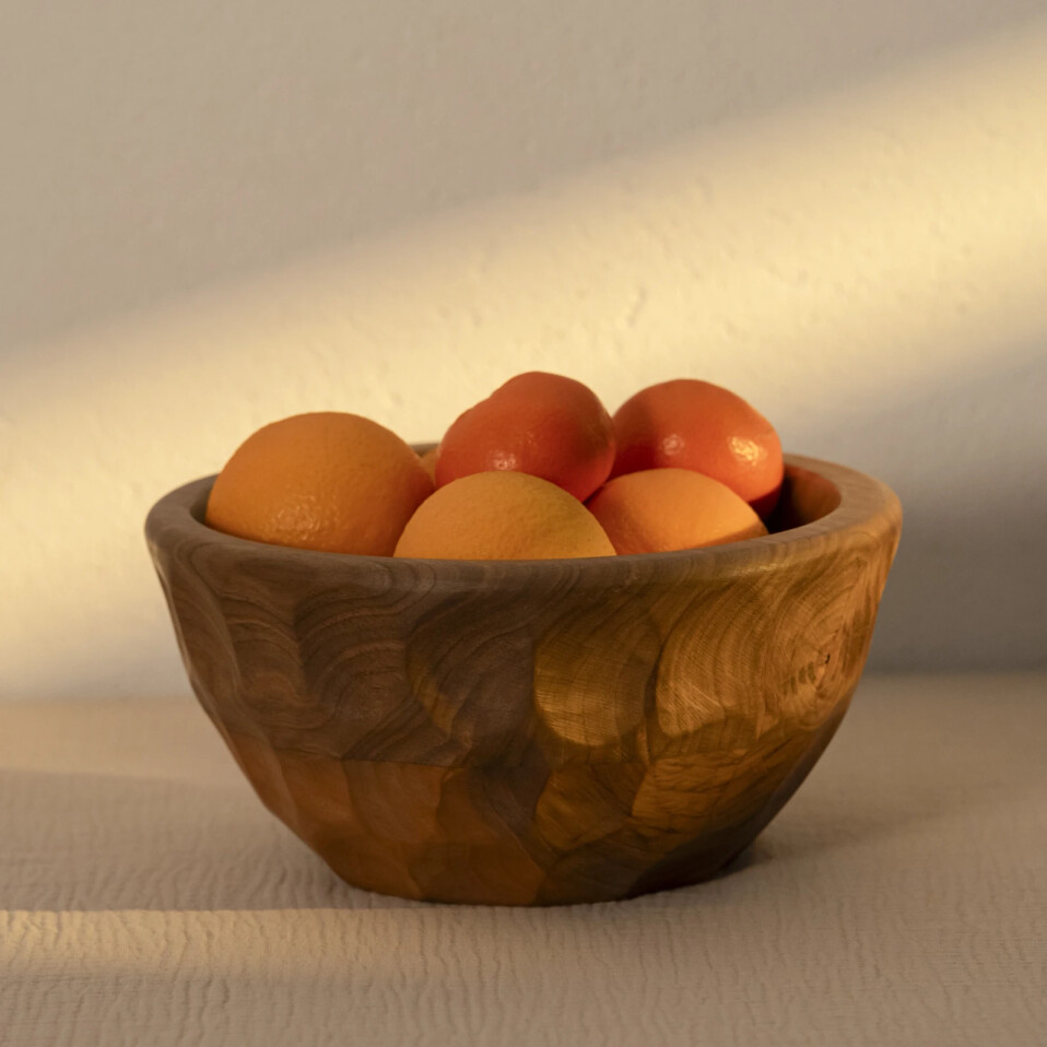 Vera Ceviz Ahşap Kase 26x26x1.2 cm - Qua Home