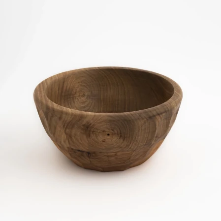 Vera Ceviz Ahşap Kase 26x26x1.2 cm - 3