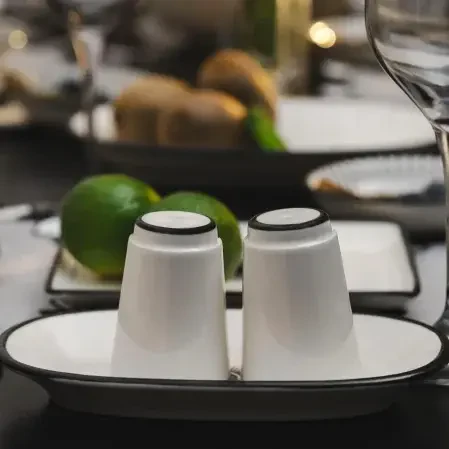 Aspen 1'li Siyah Detaylı Tuzluk - 1