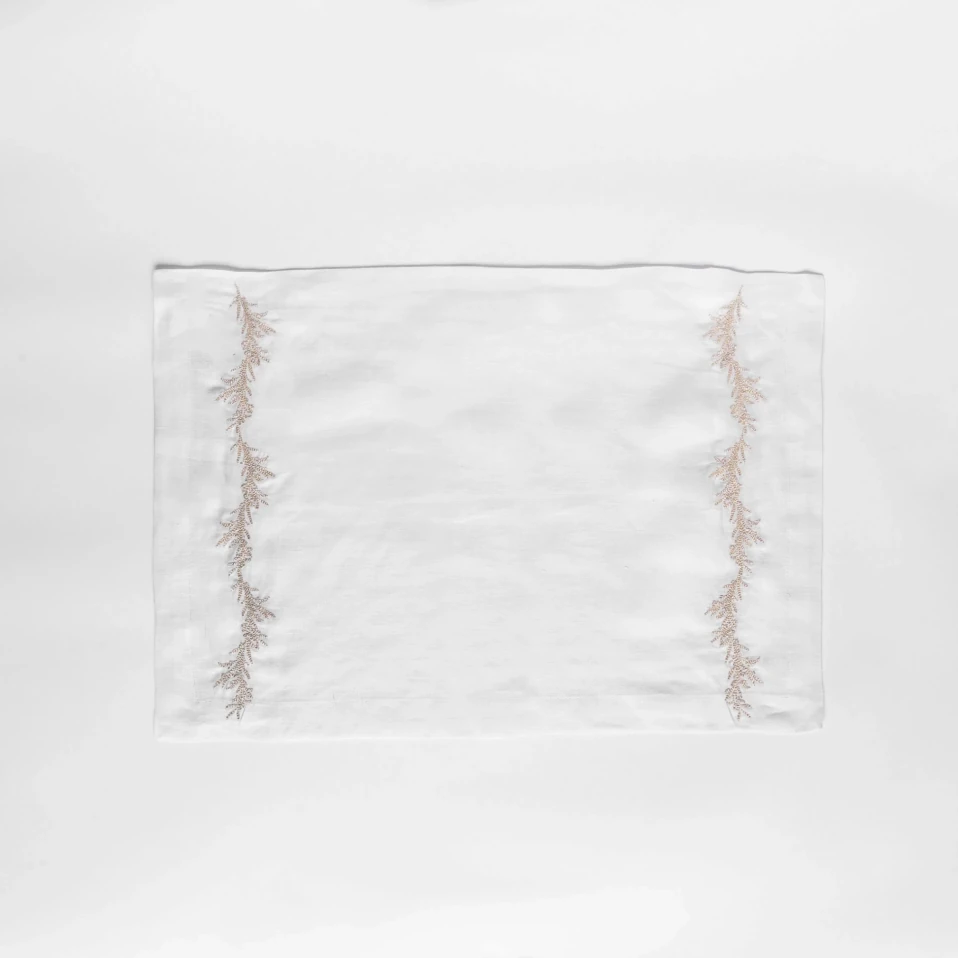 Petite % 100 Keten Beyaz Amerikan Servis 35x50 cm - Qua Home