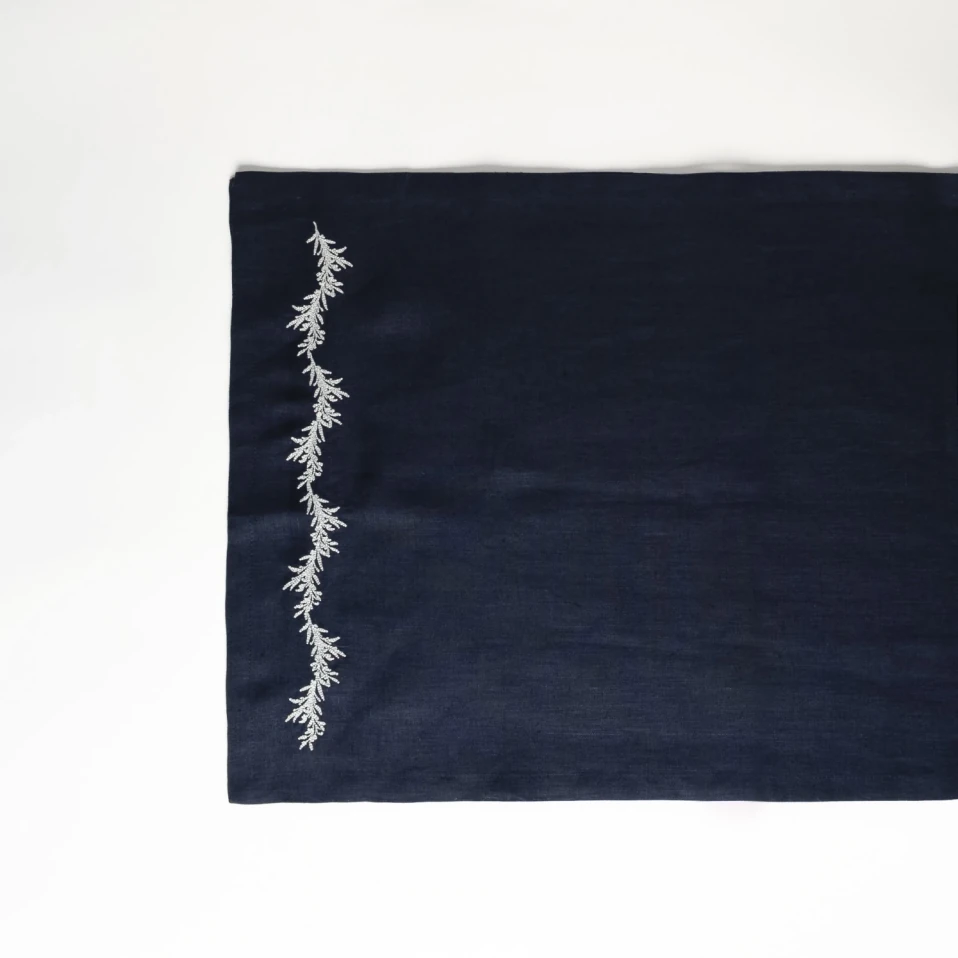 Petite % 100 Keten Lacivert Amerikan Servis 35x50 cm - 2