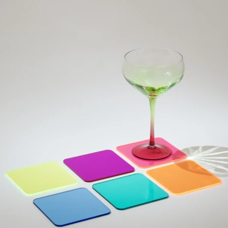 Pory Neon Pleksi 6' lı Bardak Altlığı Seti - 1