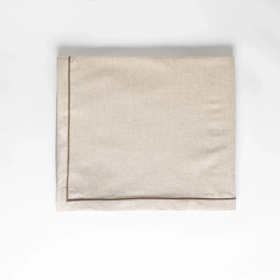 Lucca Pamuk Keten Biyeli Masa Örtüsü Ekru - 2