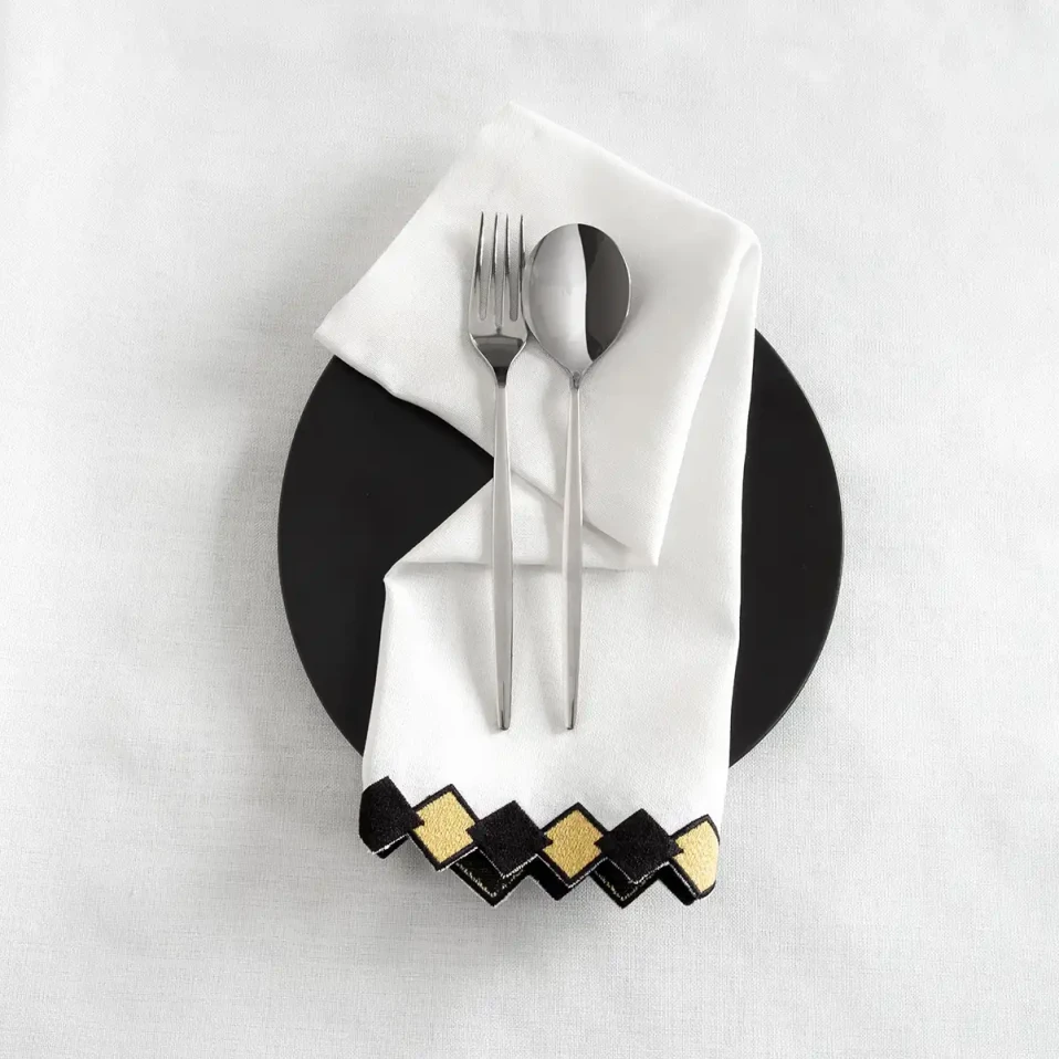 Matilda 2'li Peçete Beyaz - Qua Home