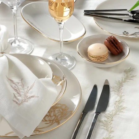 Petite 2'li %100 Keten Beyaz Peçete - 3