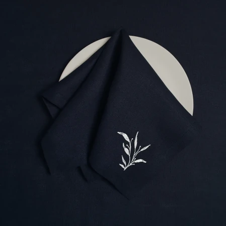 Petite 2'li %100 Keten Lacivert Peçete - 2