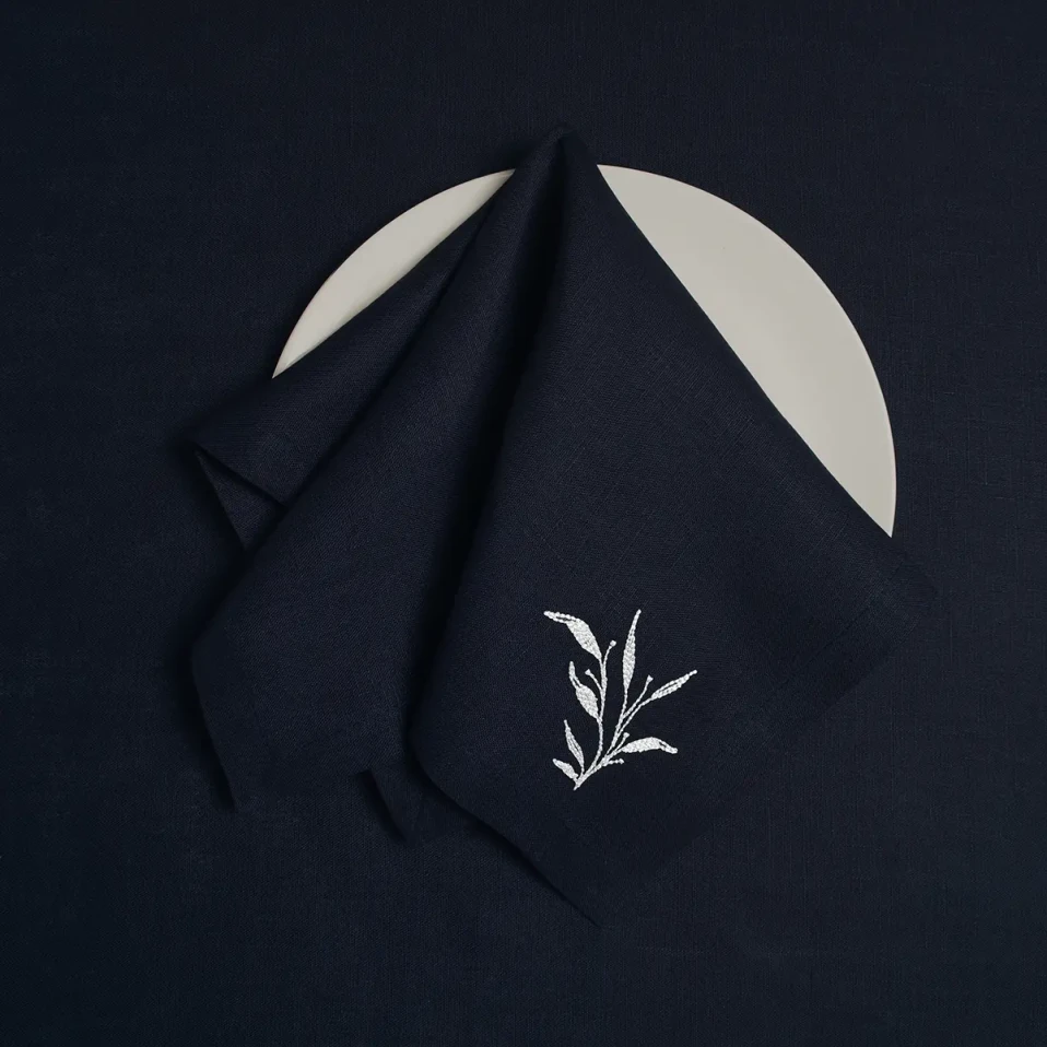 Petite 2'li %100 Keten Lacivert Peçete - 2