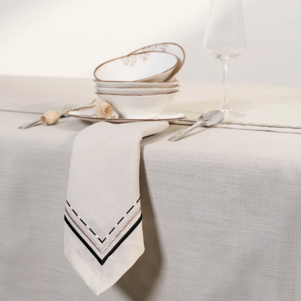 Sahara 2'li Peçete Bej Mavi - 1