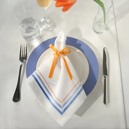 Sahara Peçete Beyaz Mavi 40x40 cm - 3