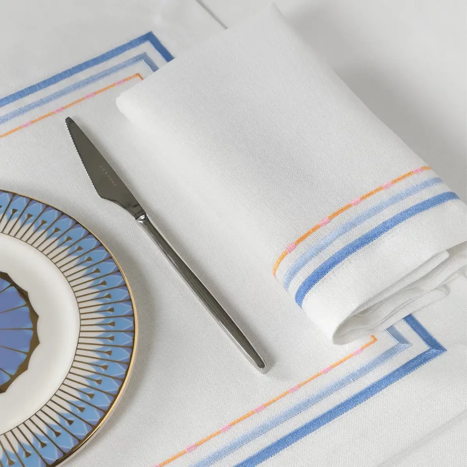 Sahara Peçete Beyaz Mavi 40x40 cm - 2