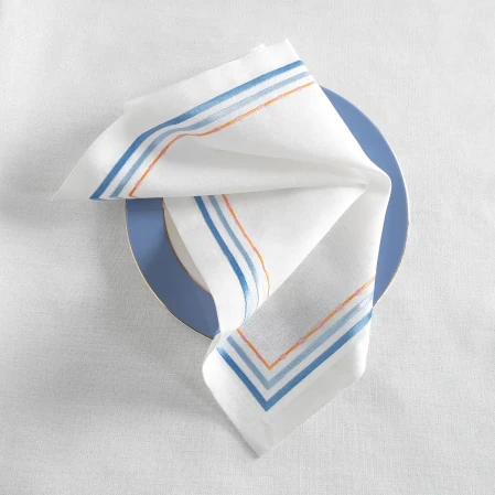 Sahara Peçete Beyaz Mavi 40x40 cm - 4