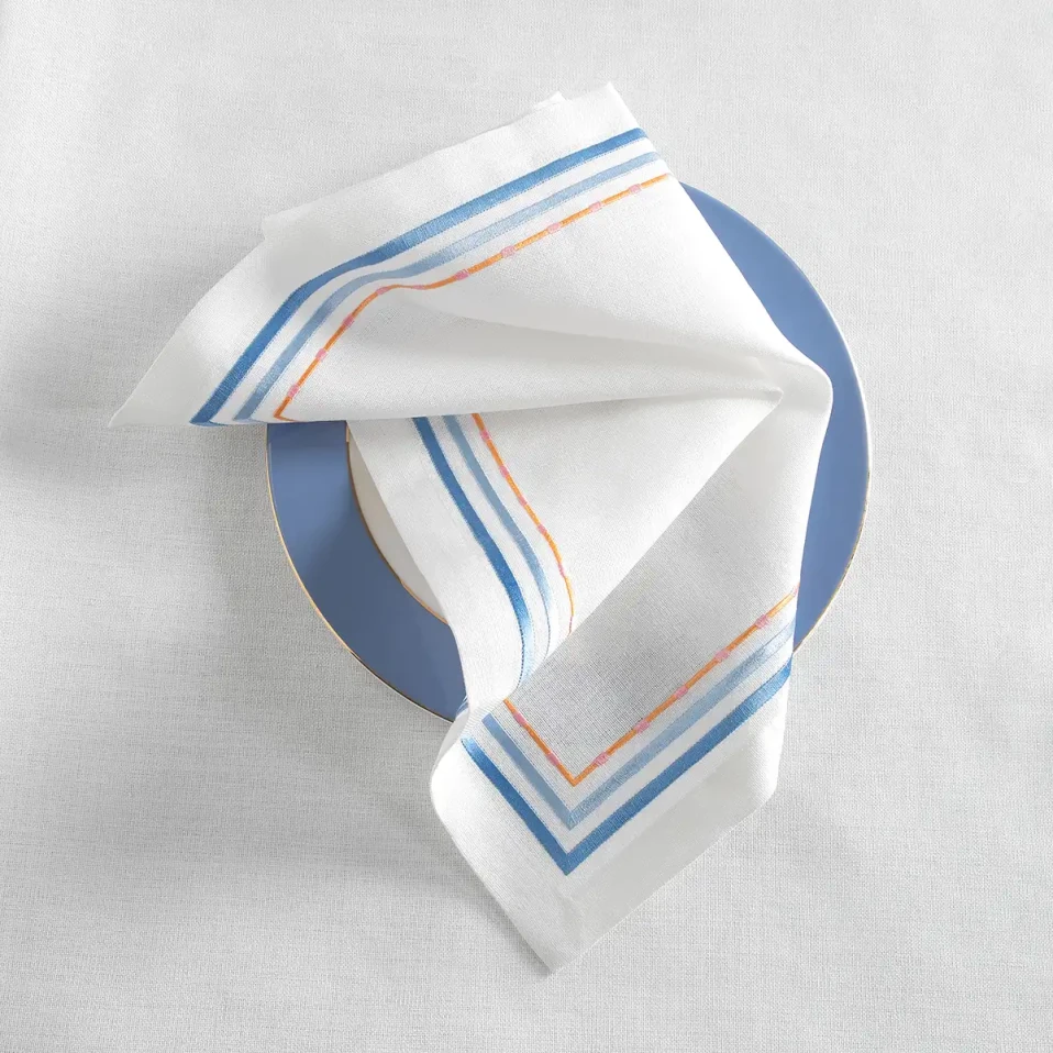 Sahara Peçete Beyaz Mavi 40x40 cm - 4