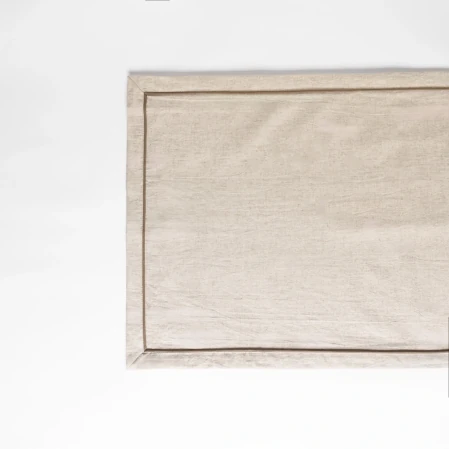 Lucca Pamuk Keten Biyeli Runner Ekru - 2