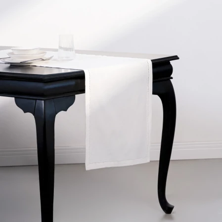 Natura Pamuk Keten Ajur Detaylı Runner Beyaz - 1