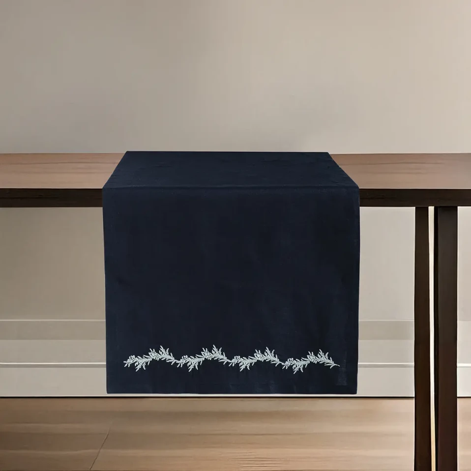 Petite % 100 Keten Lacivert Runner 45x150 cm - 2