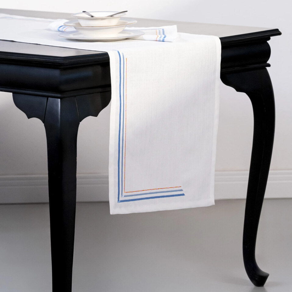 Sahara Runner Beyaz Mavi 45x150 cm - 1