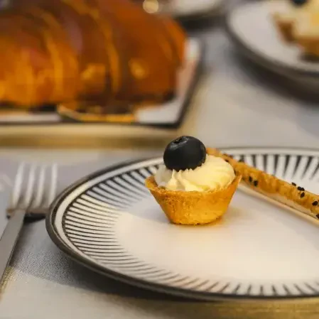 Aspen Siyah Çizgili Pasta Tabağı 21 cm - 2