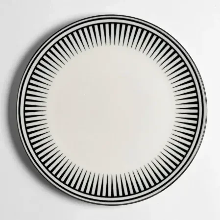 Aspen Siyah Çizgili Servis Tabağı 27 cm - 1