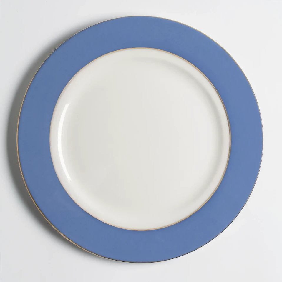 Giselle Mavi Gold Servis Tabağı 27 cm - Qua Home