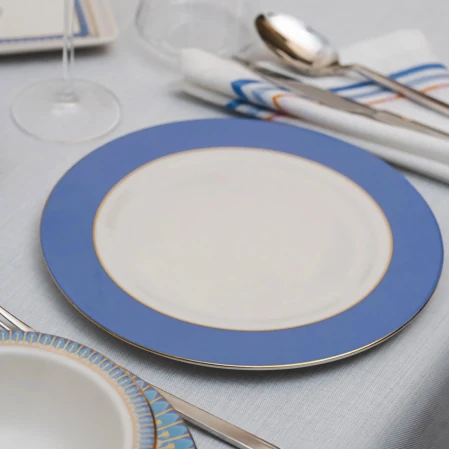 Giselle Mavi Gold Servis Tabağı 27 cm - 2