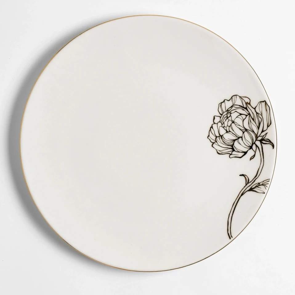 Lyra Gold Servis Tabağı 25 cm - Qua Home