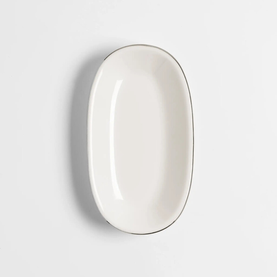 Elias Platin Kayık Tabak 19x11 cm - Qua Home