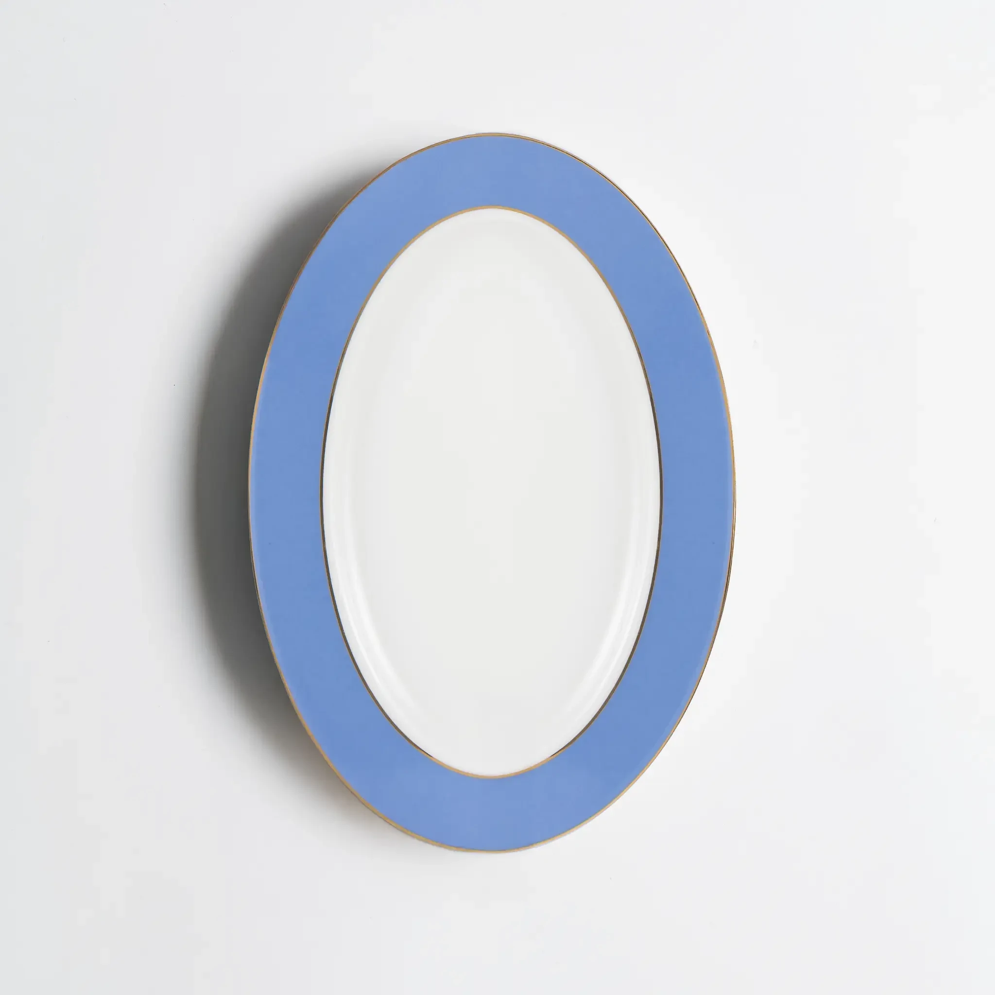 Giselle Mavi Gold Kayık Tabak 20x11 cm - Qua Home