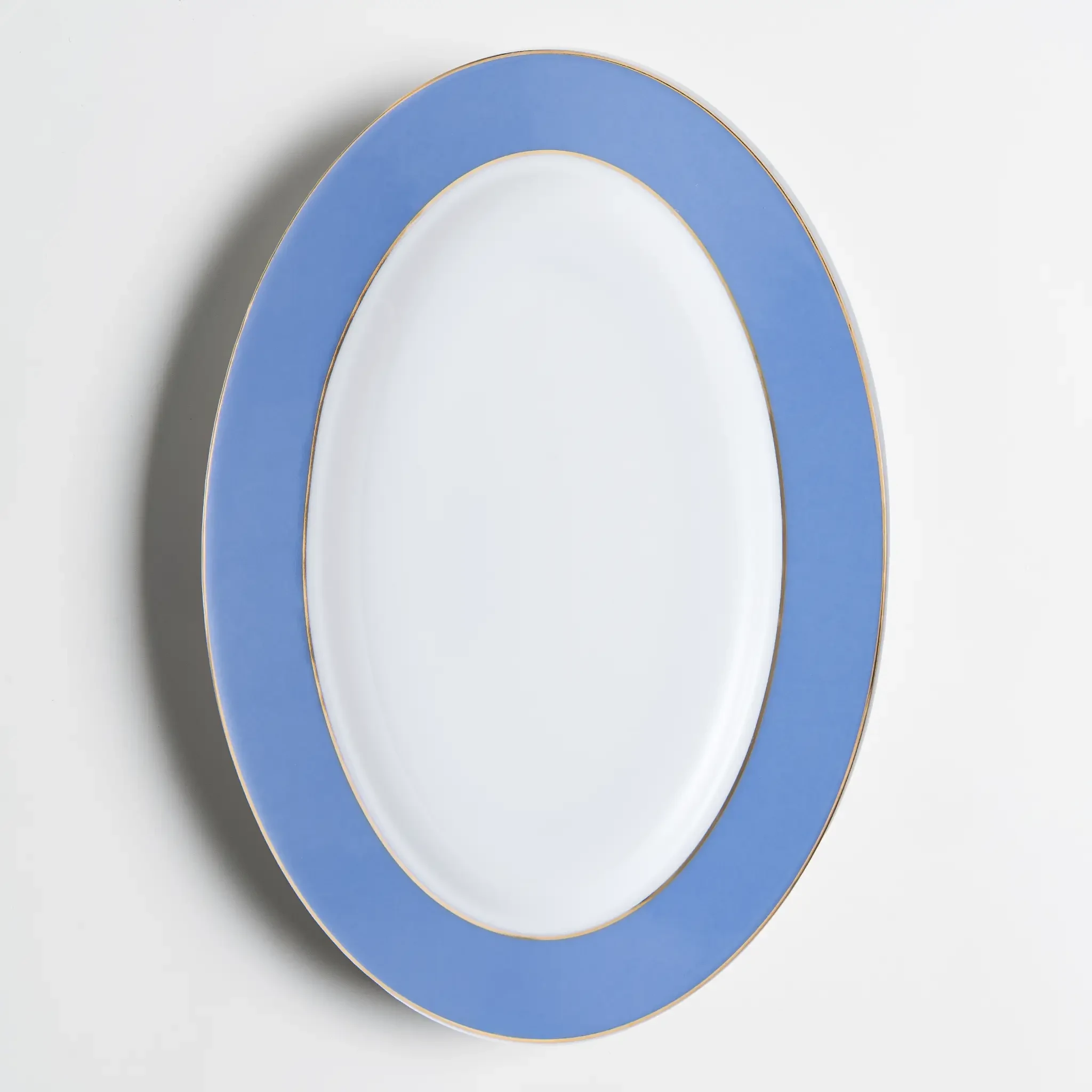 Giselle Mavi Gold Kayık Tabak 25x14 cm - Qua Home