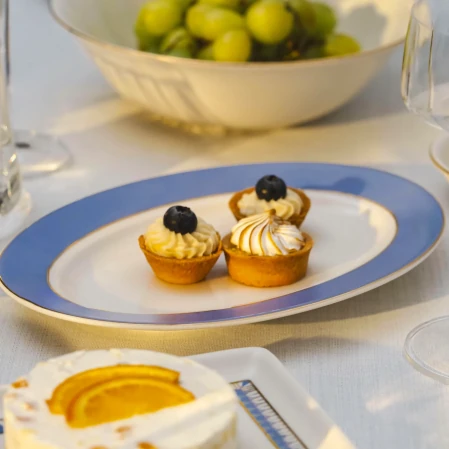 Giselle Mavi Gold Kayık Tabak 25x14 cm - 4