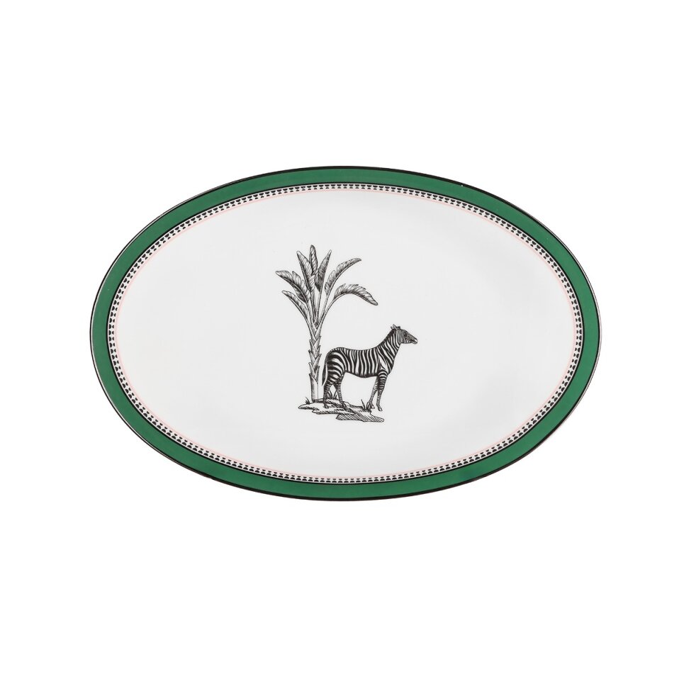 Jungle Muse Kayık Tabak 32 Cm - 1