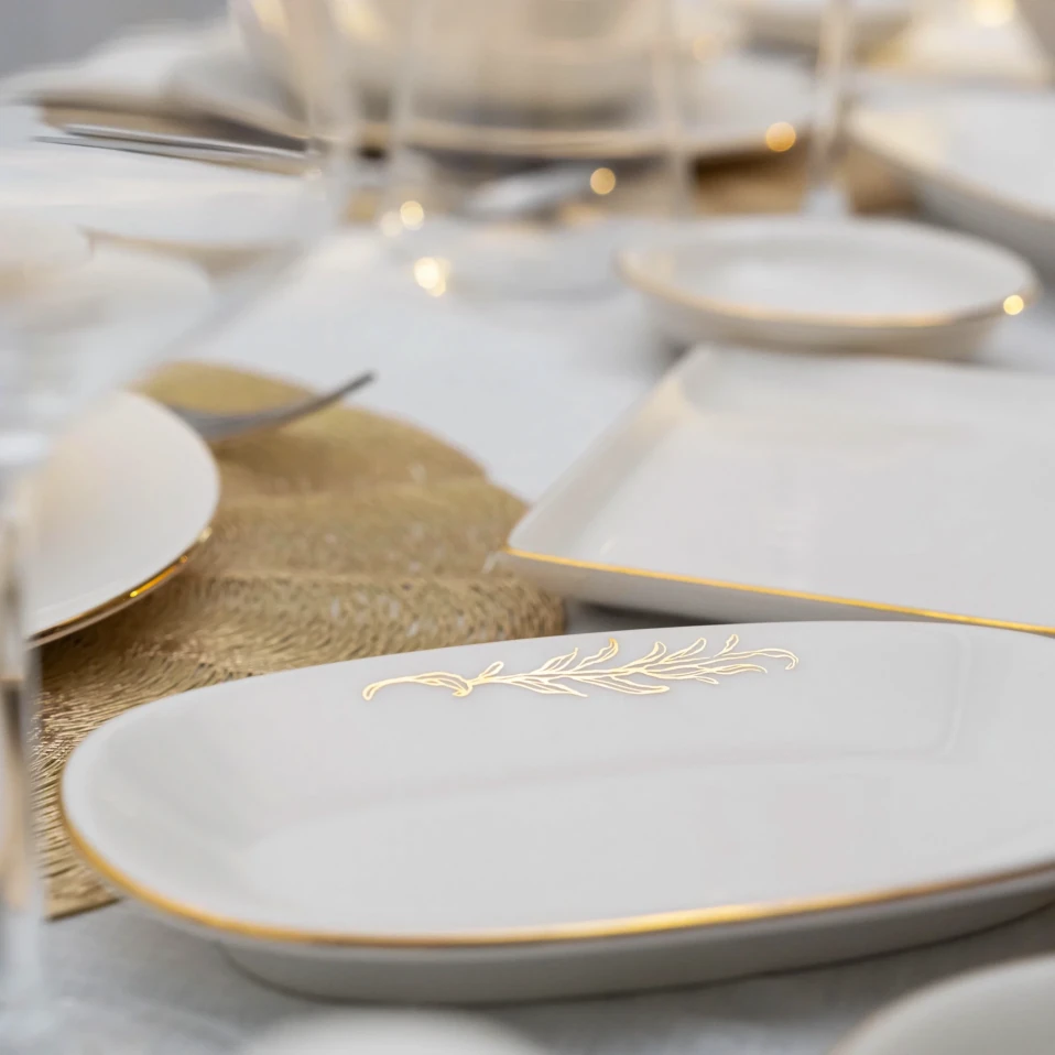 Lyra Gold Kayık Tabak 24x14 cm - 3