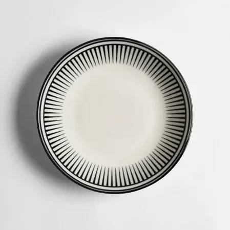 Aspen Siyah Çizgili Çukur Tabak 21 cm - 1