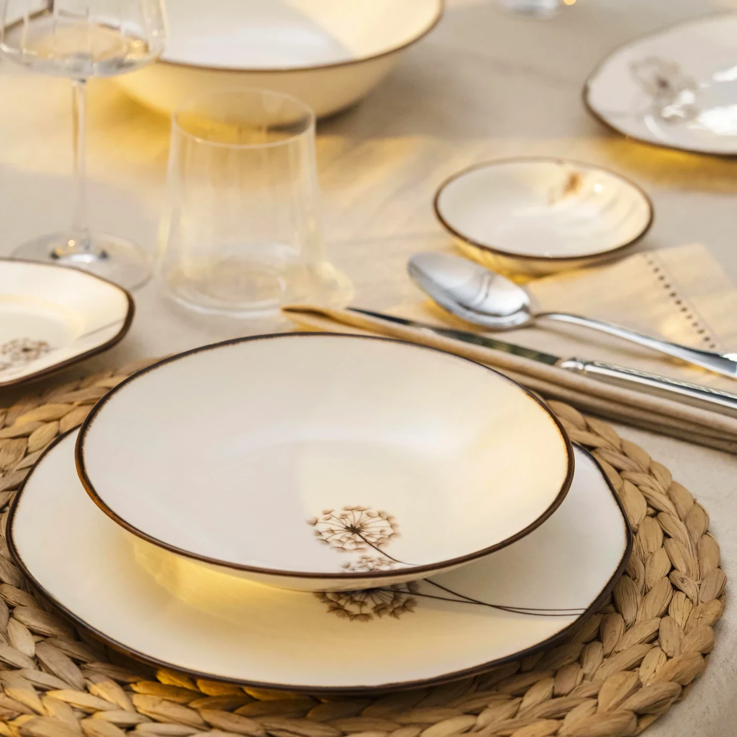 Nash Desenli Çukur Tabak 21 cm - 2