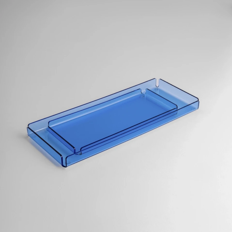 Esbo Pleksi Tepsi Mavi 30x14 cm - 3