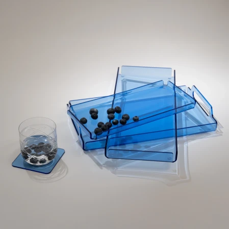 Esbo Pleksi Tepsi Mavi 40x17 cm - 5