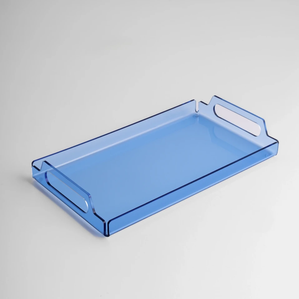 Vasa Neon Pleksi Tepsi Mavi 35x20 cm - 1