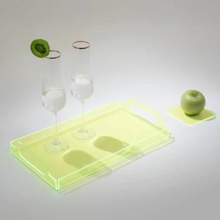 Vasa Neon Pleksi Tepsi Yeşil 35x20 cm - 3